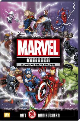 Alle Details zum Kinderbuch Marvel: Minibuch-Adventskalender: Mit 24 Mini-Büchern | Adventskalendergeschichten für Marvel-Fans ab 3 Jahren und ähnlichen Büchern