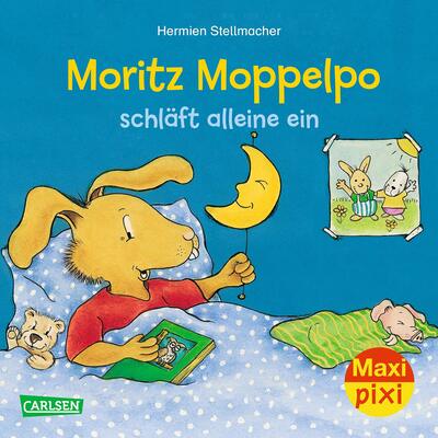 Alle Details zum Kinderbuch Maxi Pixi 293: Moritz Moppelpo schläft alleine ein und ähnlichen Büchern