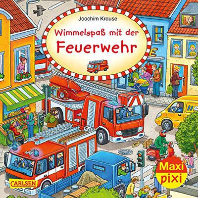 Alle Details zum Kinderbuch Maxi Pixi 319: Wimmelspaß mit der Feuerwehr (319) und ähnlichen Büchern