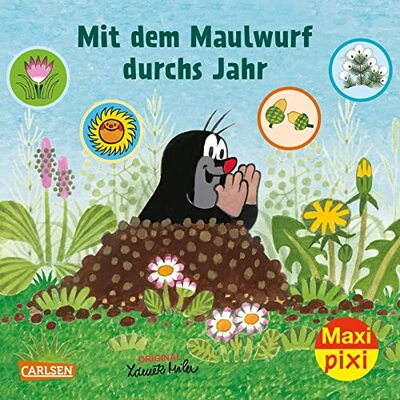Alle Details zum Kinderbuch Maxi Pixi 405: Mit dem Maulwurf durchs Jahr (405) und ähnlichen Büchern