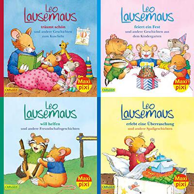 Alle Details zum Kinderbuch Maxi-Pixi-4er-Set 80: Meine liebsten Geschichten von Leo Lausemaus (4x1 Exemplar) (80) und ähnlichen Büchern