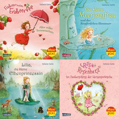 Alle Details zum Kinderbuch Maxi-Pixi-4er-Set 87: Stefanie Dahle (4x1 Exemplar): 4 Minibücher für Kinder ab 3 Jahren (87) und ähnlichen Büchern