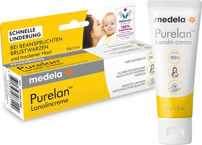 Medela Purelan 37 g Lanolincreme – Schnelle Hilfe bei beanspruchten Brustwarzen und trockener Haut – 100 % natürlich, hypoallergen, dermatologisch getestet und frei von Duftstoffen bei Amazon bestellen