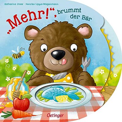 Alle Details zum Kinderbuch "Mehr!", brummt der Bär: Interaktives Mitmachbuch mit Drehrad zum Füttern und ähnlichen Büchern