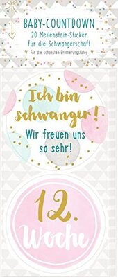 Alle Details zum Kinderbuch Meilenstein-Sticker - Baby-Countdown - Baby Party: 20 Meilenstein-Sticker für die Schwangerschaft - Für die schönsten Fotos und ähnlichen Büchern