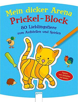 Alle Details zum Kinderbuch Mein Arena Prickel-Block / 80 Lieblingstiere zum Aufstellen und Spielen: Mein dicker Arena Prickel-Block und ähnlichen Büchern