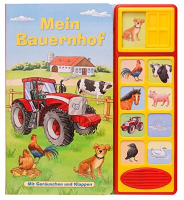 Alle Details zum Kinderbuch Mein Bauernhof - Klappen-Geräusche-Buch mit 10 Sounds - Klappenbuch mit Soundeffekten und ähnlichen Büchern