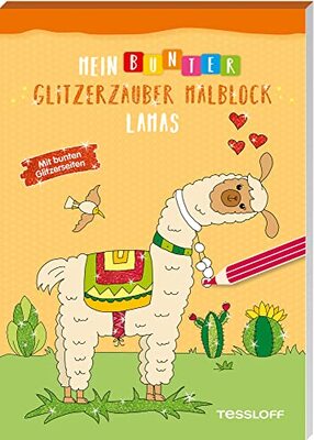 Alle Details zum Kinderbuch Mein bunter Glitzerzauber-Malblock. Lamas. Mit bunten Glitzerseiten (Malbücher und -blöcke) und ähnlichen Büchern