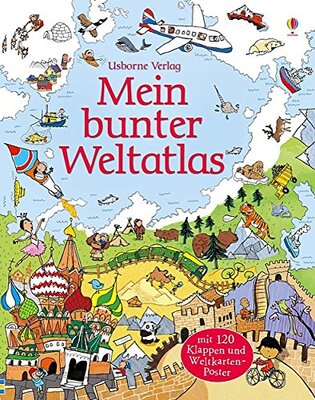 Alle Details zum Kinderbuch Mein bunter Weltatlas: Mit 120 Klappen und Weltkartenposter und ähnlichen Büchern