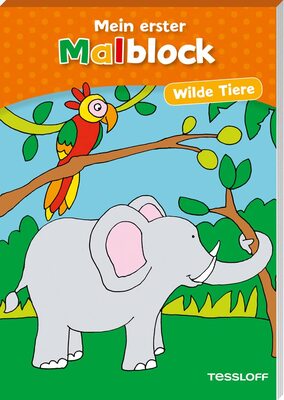 Alle Details zum Kinderbuch Mein erster Malblock Wilde Tiere: Malen für Kinder ab 4 Jahren (Malbücher und -blöcke) und ähnlichen Büchern