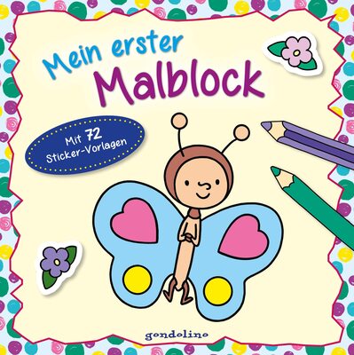 Mein erster Malblock (Schmetterling): Mit 72 Sticker-Vorlagen - Ausmalblock für Kinder ab 2 Jahren: Mit 72 Sticker-Vorlagen. Ausschneiden, Aufkleben, ... Feinmotorik, Kreativität und Konzentration. bei Amazon bestellen