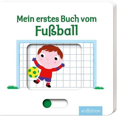 Alle Details zum Kinderbuch Mein erstes Buch vom Fußball: Mit stabilen Schiebern | Die Bestsellerreihe mit lustigen Schiebern, fördert die Feinmotorik und den Spracherwerb für Kinder ab 18 Monaten und ähnlichen Büchern