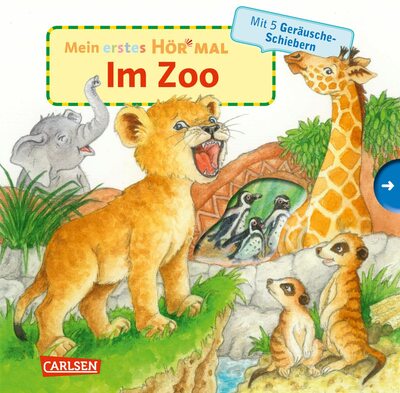 Alle Details zum Kinderbuch Mein erstes Hör mal (Soundbuch ab 1 Jahr): Im Zoo: Zum Hören, Schauen und Mitmachen ab 1 Jahr. Mit stabilen Geräusche-Schiebern für die Allerkleinsten und ähnlichen Büchern