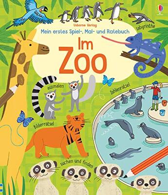 Alle Details zum Kinderbuch Mein erstes Spiel-, Mal- und Ratebuch: Im Zoo (Meine ersten Spiel-, Mal- und Ratebücher) und ähnlichen Büchern