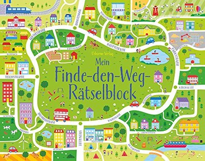 Alle Details zum Kinderbuch Mein Finde-den-Weg-Rätselblock (Usborne Mitmach-Blöcke) und ähnlichen Büchern