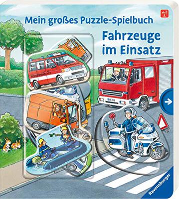 Alle Details zum Kinderbuch Mein großes Puzzle-Spielbuch: Fahrzeuge im Einsatz und ähnlichen Büchern