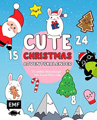 Mein Kawaii-Adventskalender-Buch: Cute Christmas: 24 niedliche Überraschungen – Süsse Kawaii-Motive malen und zeichnen – Mit perforierten Seiten zum Auftrennen bei Amazon bestellen