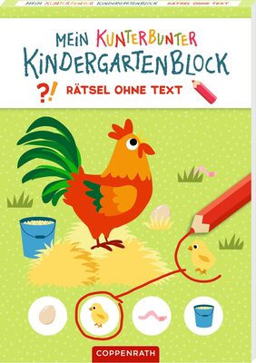 Alle Details zum Kinderbuch Mein kunterbunter Kindergartenblock: Rätsel ohne Text (Bauernhof) und ähnlichen Büchern