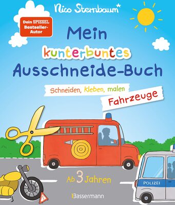 Alle Details zum Kinderbuch Mein kunterbuntes Ausschneidebuch - Fahrzeuge. Schneiden, kleben, malen ab 3 Jahren. Mit Scherenführerschein: Ein erstes Bastelbuch mit perforierten Seiten zum leichten Heraustrennen und ähnlichen Büchern