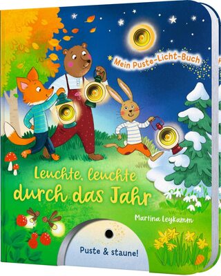 Alle Details zum Kinderbuch Mein Puste-Licht-Buch: Leuchte, leuchte durch das Jahr: Jahreszeiten-Pappebuch mit Puste-Licht und LED-Lämpchen und ähnlichen Büchern