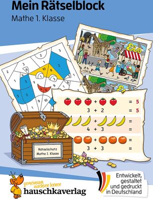 Alle Details zum Kinderbuch Mein Rätselblock Mathe 1. Klasse: Rätsel für kluge Köpfe mit Lösungen - Förderung mit Freude (Das Rätselbuch für die Grundschule, Band 691) und ähnlichen Büchern