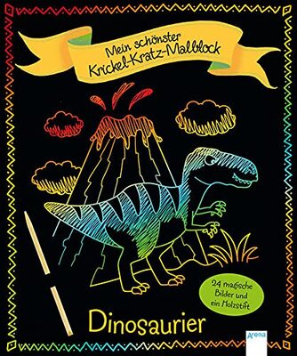 Alle Details zum Kinderbuch Mein schönster Krickel-Kratz-Malblock. Dinosaurier: Beschäftigungsbuch für Kinder ab 5 Jahren mit 24 magischen Bildern und einem Holzstift und ähnlichen Büchern