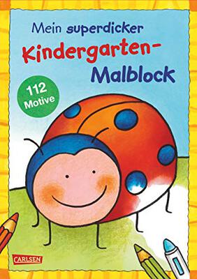 Alle Details zum Kinderbuch Mein superdicker Kindergarten-Malblock: Über 100 Ausmalbilder für Kinder ab 3 Jahren und ähnlichen Büchern