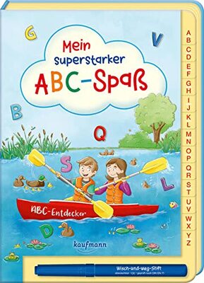 Alle Details zum Kinderbuch Mein superstarker ABC-Spaß (Übungen für die Vorschule: Rätseln & Lernen mit abwischbarem Stift) und ähnlichen Büchern