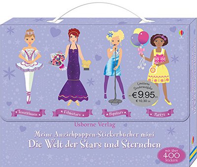 Meine Anziehpuppen-Stickerbücher mini: Die Welt der Stars und Sternchen: Koffer mit 4 Stickerbüchern bei Amazon bestellen