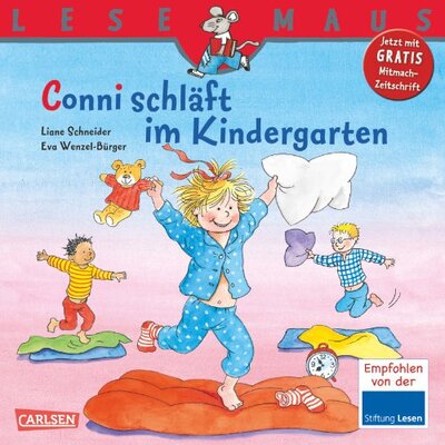 Alle Details zum Kinderbuch LESEMAUS 102: Conni schläft im Kindergarten und ähnlichen Büchern