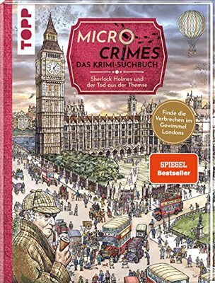Micro Crimes. Das Krimi-Suchbuch. Sherlock Holmes und der Tod aus der Themse. SPIEGEL Bestseller: Finde Verbrecher im Gewimmel von London 1920. Wimmel-Rätsel für Erwachsene und Escape Fans! Mit Poster bei Amazon bestellen