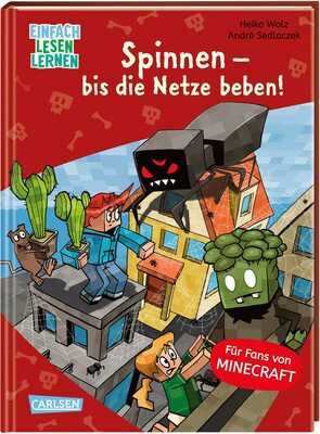 Alle Details zum Kinderbuch Minecraft 8: Spinnen – bis die Netze beben!: Einfach Lesen Lernen | Für Fans von Minecraft und Abenteuer-Büchern | Erstlesebuch für Jungen und Mädchen ab 6 (8) und ähnlichen Büchern