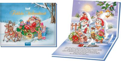Alle Details zum Kinderbuch Mini Pop-Up Buch "Fröhliche Weihnachtszeit": Wattierter Einband (Weihnachten) und ähnlichen Büchern