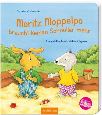 Alle Details zum Kinderbuch Moritz Moppelpo braucht keinen Schnuller mehr: Ein Spielbuch mit vielen Klappen | Das beliebteste Pappbilderbuch zum Thema Schnullerentwöhnung für Kinder ab 24 Monaten und ähnlichen Büchern