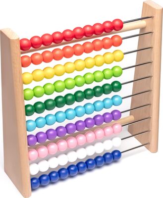 Alle Details zum Kinderbuch Natureich Abakus Rechenrahmen aus Holz Buche für Grundschüler / 100 Holzrechenbrett/Bunte Kugeln mit Aufgaben/Spiel und Spaß für Rechenprofis/Lernen leichtgemacht und ähnlichen Büchern