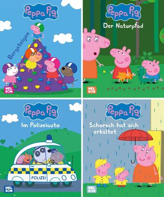 Alle Details zum Kinderbuch Nelson Mini-Bücher: 4er Peppa Pig 25-28 und ähnlichen Büchern