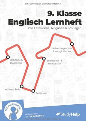 9. Klasse Englisch Lernheft: Übungsheft - StudyHelp + Die Merkhilfe - inkl. Lernvideos + Aufgaben & Übungen - Für Klassenarbeiten, Prüfungen, Tests – Gymnasium & Realschule – Wortarten, Zeitformen bei Amazon bestellen