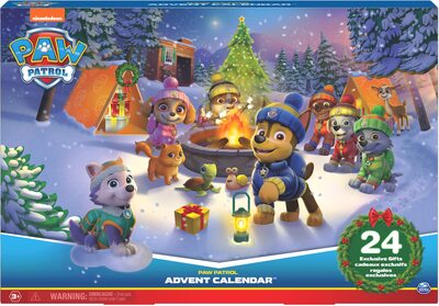 PAW Patrol Adventskalender - 24 Spielzeug-Überraschungen für eine fantasievolle Winterwelt, 7 Welpenfiguren, Tierfiguren und Zubehör, ab 3 Jahren bei Amazon bestellen