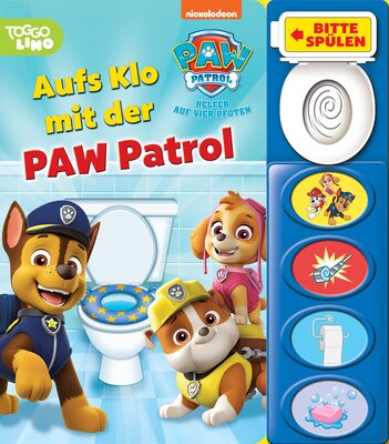 Alle Details zum Kinderbuch PAW Patrol - Aufs Klo mit der PAW Patrol - Mein Klo-Soundbuch - Pappbilderbuch mit Klospülung und 8 Geräuschen: Tönendes Buch und ähnlichen Büchern