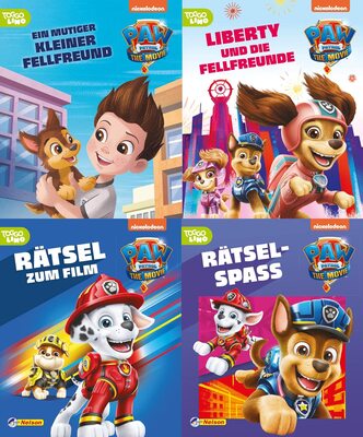 Alle Details zum Kinderbuch Nelson Mini-Bücher: 4er PAW Patrol - Der Kinofilm 1-4: Geschichten und Rätsel aus dem PAW-Patrol-Film im Mitnahmeformat (ab 3 Jahren) und ähnlichen Büchern