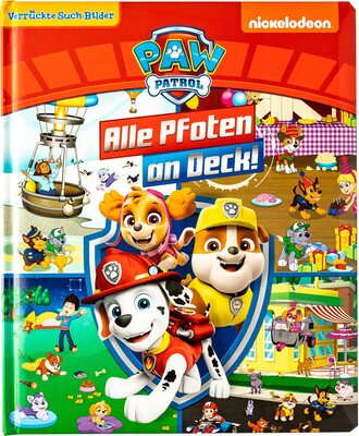 Alle Details zum Kinderbuch PAW Patrol - Alle Pfoten an Deck! - Verrückte Such-Bilder, groß - Wimmelbuch - Pappbilderbuch mit wattiertem Umschlag und ähnlichen Büchern