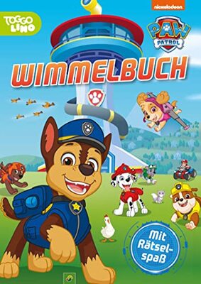 Alle Details zum Kinderbuch PAW Patrol Wimmelbuch. Mit Rätselspaß. Für Kinder ab 3 Jahren: Großes, buntes Bilderbuch mit Chase, Marshall, Skye und den Hunden aus der Abentuerbucht und ähnlichen Büchern