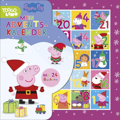 Peppa Pig Adventskalender: 24 Büchlein aus stabiler Pappe mit Aufhängern in wiederverschließbarer Box. Für Kinder ab 3 Jahren. bei Amazon bestellen