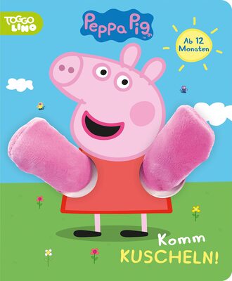 Alle Details zum Kinderbuch Peppa Pig - Komm kuscheln!: Pappebuch mit Plüschärmchen für Kinder ab 12 Monaten und ähnlichen Büchern