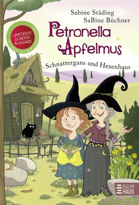 Alle Details zum Kinderbuch Petronella Apfelmus - Schnattergans und Hexenhaus (Limitierte Sonderausgabe): Mit Extras zum Ausschneiden sowie Rätseln und Bastelanleitungen. Band 6 und ähnlichen Büchern