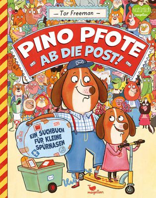 Alle Details zum Kinderbuch Pino Pfote – Ab die Post! – Band 2: Ein Suchbuch für kleine Spürnasen und ähnlichen Büchern