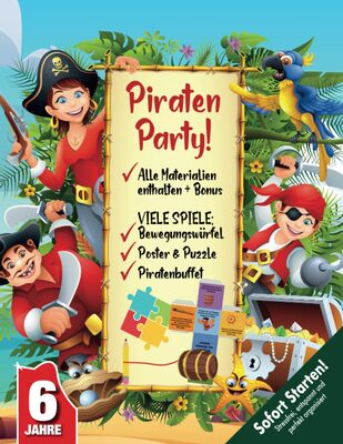 Piraten-Schatzsuche Kindergeburtstag ab 6 Jahren: Abenteuer, Spaß, Piratenschatz! - Auf geht's in eine abwechslungsreiche, kreative Schatzsuche mit Kaptain Parrot. (Bravo Schatzsuche) bei Amazon bestellen