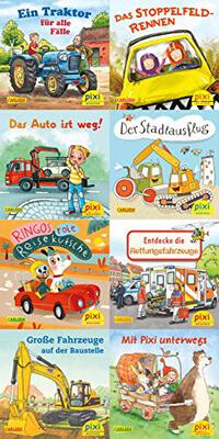 Alle Details zum Kinderbuch Pixi-8er-Set 247: Pixis bunte Fahrzeuge (8x1 Exemplar) (247) und ähnlichen Büchern