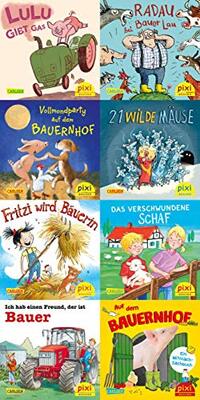 Alle Details zum Kinderbuch Pixi-8er-Set 253: Pixis Abenteuer auf dem Bauernhof (8x1 Exemplar) (253): Lulu gibt Gas; Radau bei Bauer Lau; Vollmondparty auf dem Bauernhof; 21 ... Freunde auf dem Bauernhof: Das Mitmach-Buch und ähnlichen Büchern