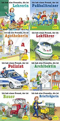 Alle Details zum Kinderbuch Pixi-8er-Set 281: Tolle Berufe bei Pixi (8x1 Exemplar) (281) und ähnlichen Büchern